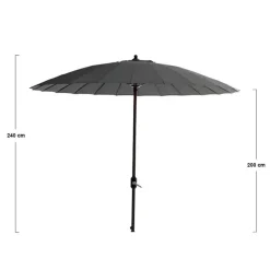 Garden Impressions Parasol Manilla 250 cm - donker grijs