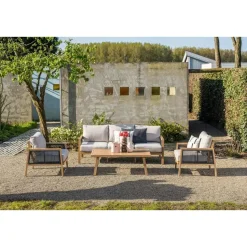 Garden Impressions San Capri loungeset 4-delig - light teak aluminium