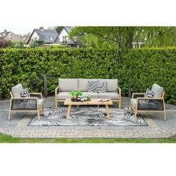 Garden Impressions San Capri loungeset 4-delig - light teak aluminium