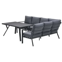 Garden Impressions Senja lounge dining set 3-delig rechts -mystic grey