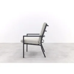 Garden Impressions Sergio dining tuinstoel Carbon black/Dessert