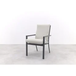 Garden Impressions Sergio dining tuinstoel Carbon black/Dessert