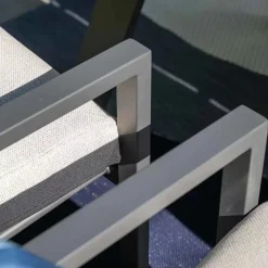 Garden Impressions Sergio dining tuinstoel Carbon black/Dessert