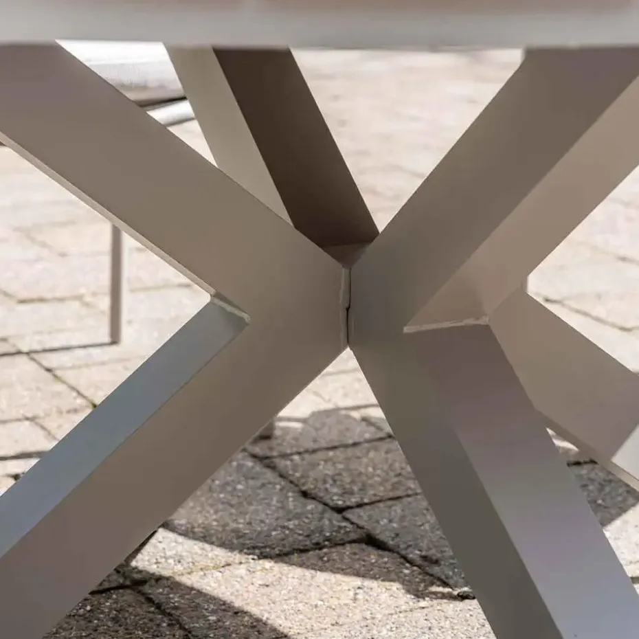 Garden Impressions Tarera tuinset 6-delig sand - tuintafel Ø148x75 cm