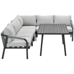 Garden Impressions Tarera lounge dining set 5-delig - donker grijs