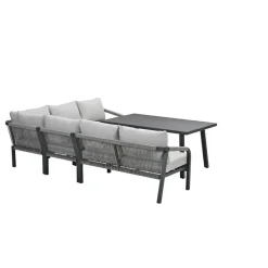 Garden Impressions Tarera lounge dining set 5-delig - donker grijs