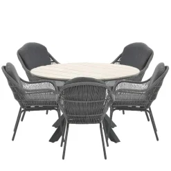 Garden Impressions Yima tuinset 6-delig licht grijs - Tulli tafel