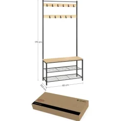 Garderoberek - 175 cm - 85 cm - lichte Eik Kleur