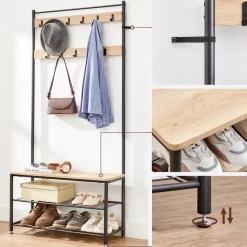 Garderoberek - 175 cm - 85 cm - lichte Eik Kleur