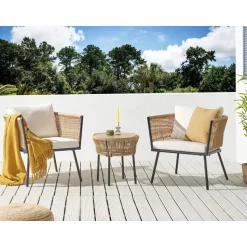 GARGANO - Tuinset - Beige - PE rotan