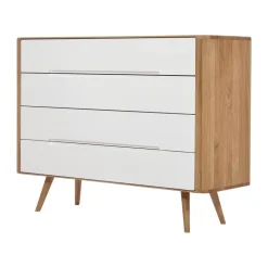 Gazzda Ena Drawer Eikenhouten Ladekast - Naturel / Wit