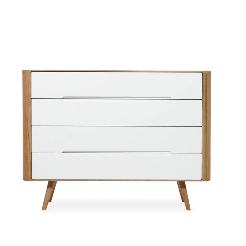 Gazzda Ena Drawer Eikenhouten Ladekast - Naturel / Wit