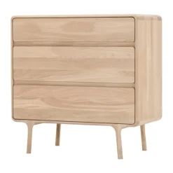 Gazzda Fawn Drawer Eikenhouten Ladekast - Whitewash