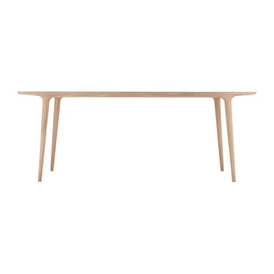 Gazzda Fawn Table Houten Eettafel - 200 x 90 cm - Whitewash Eiken