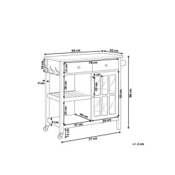 GENOA - Keukentrolley - Grijs - MDF