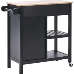 GENOA - Keukentrolley - Zwart - MDF