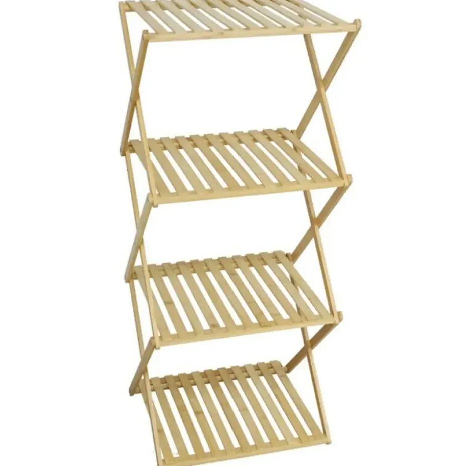 Gerimport Badkamer/keuken rek/organizer - bamboe - opvouwbaar