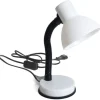 Gerimport Bureaulamp - wit - metaal - verstelbaar - 16 x 30 cm