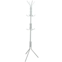 Gerimport Kapstok - wit - metaal - staand - 12 haken - 170 cm