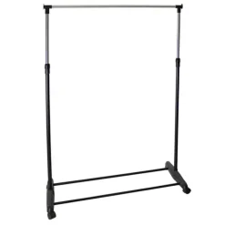 Gerimport Kledingrek - enkele stang - verrijdbaar - 90x160 cm