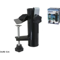 Gerimport parasolhouder voor op het balkon - metaal - antraciet