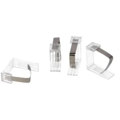 Gerimport Tafelkleed klemmen - 4x - transparant - 4,5 x 6 cm