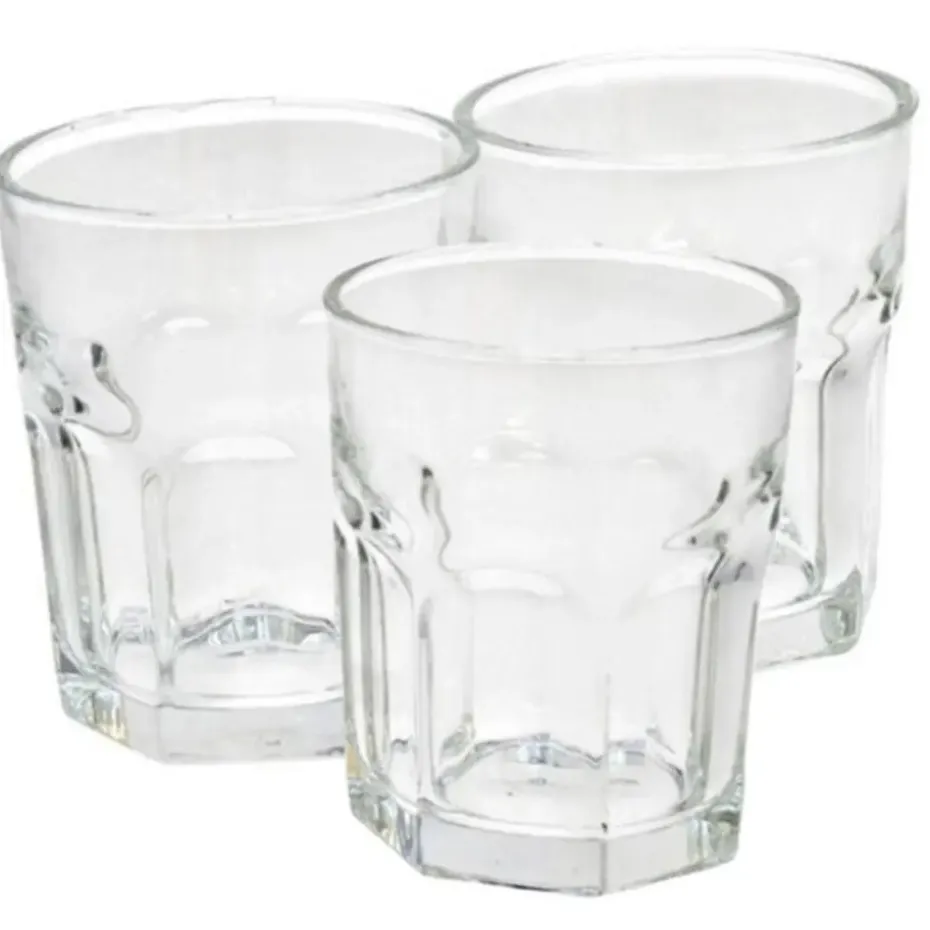 Gerimport Waterglazen Elvira - transparant glas - 3x - 256 ml