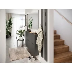 Germania Schoenenkast Elton - 140 x 19 x 85 cm - Grafietgrijs design