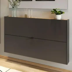 Germania Schoenenkast Elton - 140 x 19 x 85 cm - Grafietgrijs design