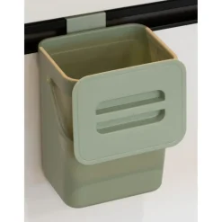 Gft afvalbakje voor aanrecht - 5L - groen - 24 x 19 x 14 cm