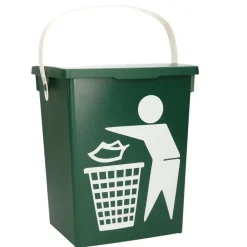 Gft afvalbakje voor aanrecht - 5L - klein - groen - afsluitbaar