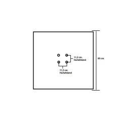 GI Hawaii zweefparasol Deluxe 300 x 300 cm. - Zand - met voet en hoes