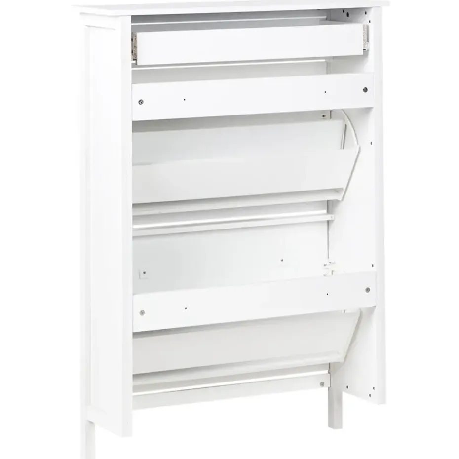 GIBSON - Schoenenkast 2 vakken - Wit - MDF