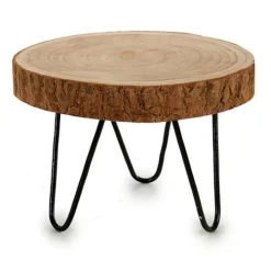 Giftdeco Bijzettafel - hout - rond - 20 cm