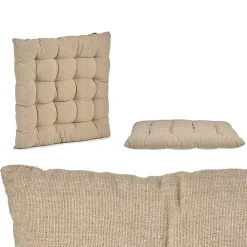 Giftdecor Stoelkussen - binnen/buiten - creme wit - 40 x 5cm