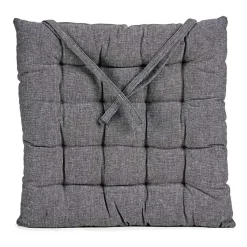 Giftdecor Stoelkussen - binnen/buiten - donkergrijs