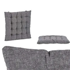 Giftdecor Stoelkussen - binnen/buiten - donkergrijs