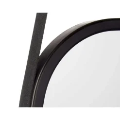 Giftdecor Wandspiegel aan koord - frame zwart - 43 x 65 cm