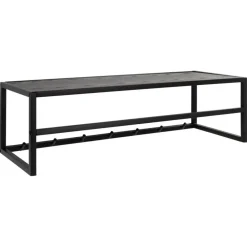 Giga Meubel Kapstok Zwart - Metaal - 28x77x22cm - Kapstok Bronx