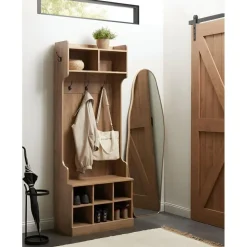 GINDAGAI - Schoenenkast - Lichtbruin - Hout