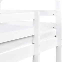 GIRGOLS - Stapelbed met opbergruimte - Wit - 90 x 200 cm - Dennenhout