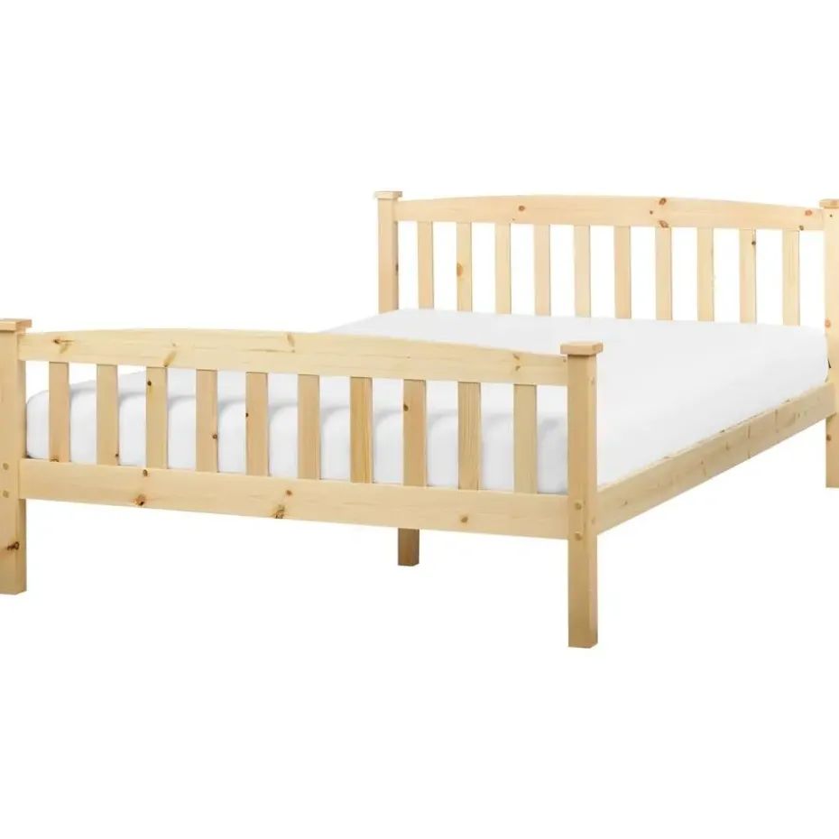 GIVERNY - Bed - Lichthout - 140 x 200 cm - Dennenhout