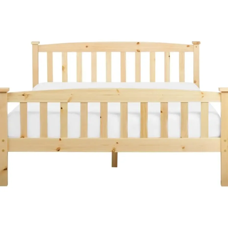 GIVERNY - Bed - Lichthout - 140 x 200 cm - Dennenhout