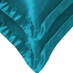 Glanzend Satijnen Dekbedovertrek Beauty Silk Aqua-1-persoons (140 x...