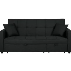 GLOMMA - Slaapbank 3-zits - Zwart - Polyester