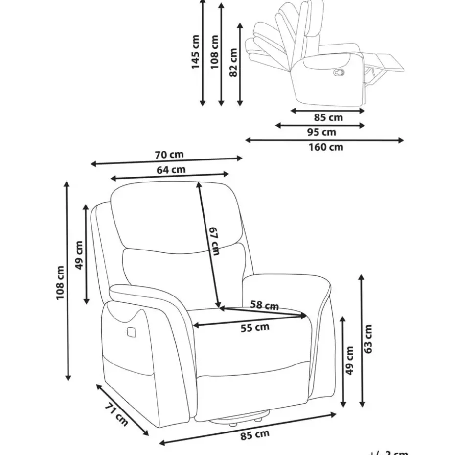 GLORIE - Massagestoel - Bruin - Kunstleer
