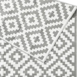 Goliving Buitenkleed Summer Diamond - 183x290CM - Draagtas - Grijs/Wit