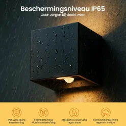 Goliving buitenlamp – Wandlamp - Kubuslamp – LED - Zwart