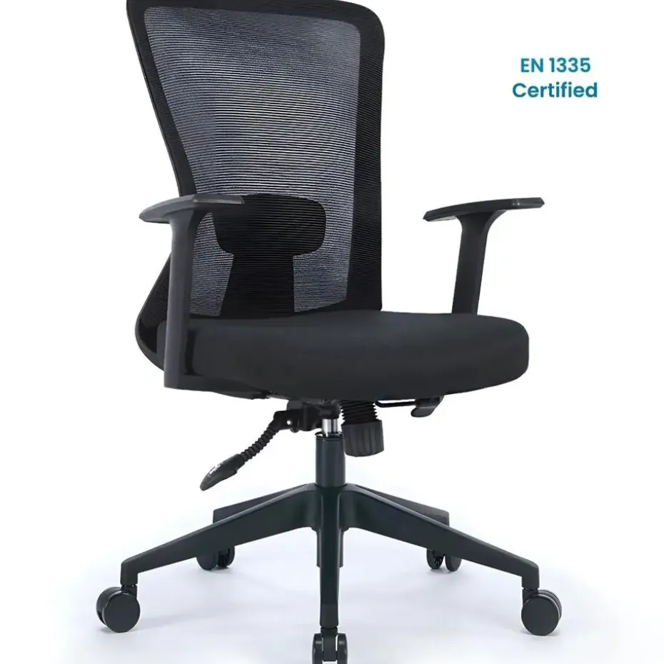 Goliving Ergonomisch bureaustoel - Verstelbaar - Op wieltjes - Zwart