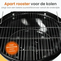 Goliving Houtskool Barbecue - Ø54 cm - Inclusief Accessoires - BBQ op Wielen